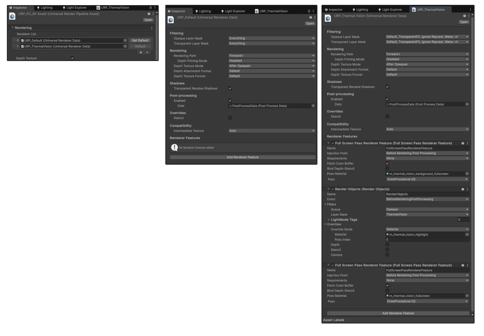 post thermal vision effect renderpipeline