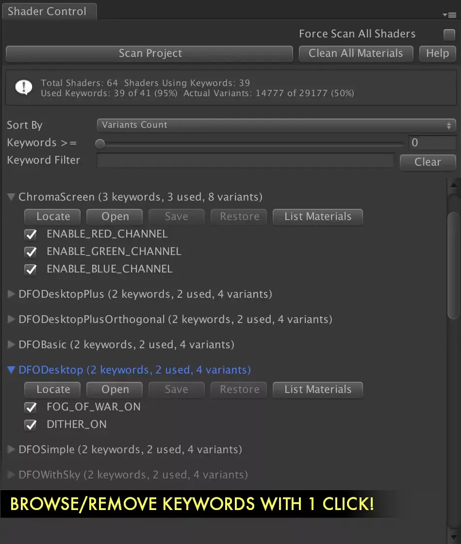 shader control unity asset store