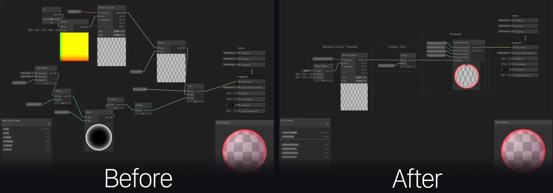shader graph cleanliness